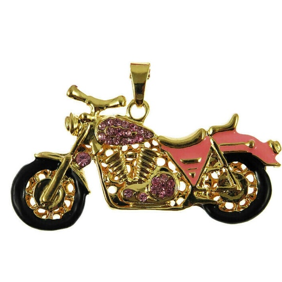 Lirrio's Closet Jewelry - Pink Lady Motorcycle Pendant NWT